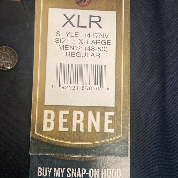 Berne Men insulated Coveralls Work Wear Jacket Size XLarge/ Reg. Chest 48-50 NEW - Picture 6 of 7